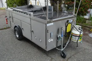 Mobile Griddle Steamer Cart - Food Carts by Apollo Custom Manufacturing